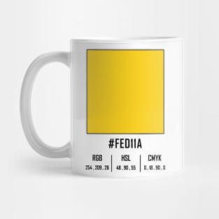 #fed11a yellow Mug